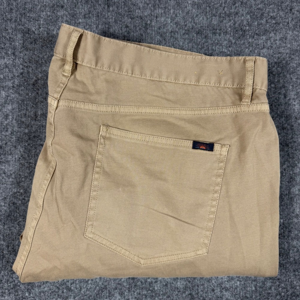Faherty 5-Pocket‎ Chino Pants Mens 40x33.5 Khaki Cotton Lycra Stretch EUC